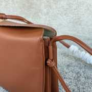 Uubags Celine Trio Flap Bag In Soft Tan Smooth Lambskin Leather 22.5x13x3.5cm - 3