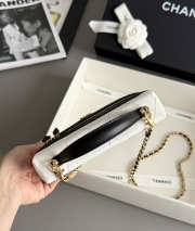 Uubags Chanel Vanity Bag With Chain In Suede Calfskin, Shiny Lambskin & Gold-Tone Metal White & Black 17x19.5x5cm - 6