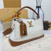 Uubags Louis Vuitton M28438 Capucines Weekender Bag In Tan Canvas And Cowhide Leather 37.5x15.5x24cm - 6