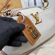 Uubags Louis Vuitton M28438 Capucines Weekender Bag In Tan Canvas And Cowhide Leather 37.5x15.5x24cm - 2