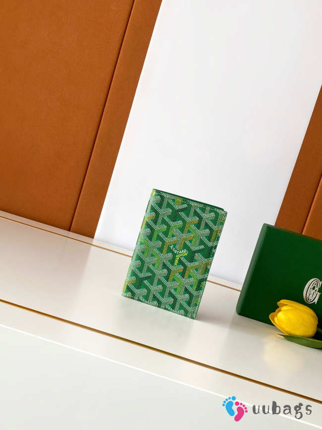 Uubags Goyard Grenelle Passport Cover In Green 14x10x1.5cm - 1