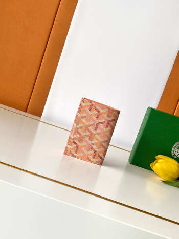 Uubags Goyard Grenelle Passport Cover In Pink 14x10x1.5cm