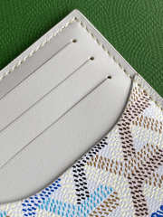 Uubags Goyard bourbon zipped card holder in multicoloured polar blue 12.5x1x8.4cm - 2
