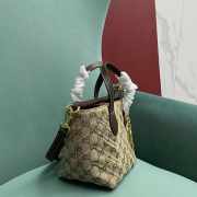 Uubags Gucci GG Marmont small tote bag in sand and brown GG canvas 17.5x17x12.5cm - 6