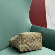 Uubags Gucci GG Marmont small tote bag in sand and brown GG canvas 17.5x17x12.5cm - 5