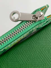 Uubags Goyard bourbon zipped card holder in green 12.5x1x8.4cm - 3