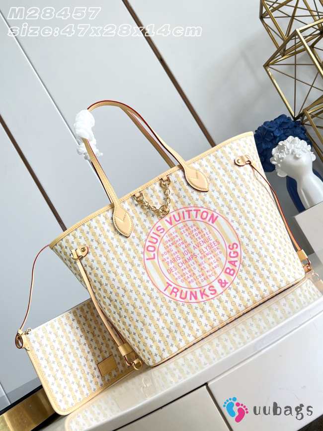 Uubags Louis Vuitton M28457 Neverfull MM Bag In Banana Yellow 47x28x14cm - 1