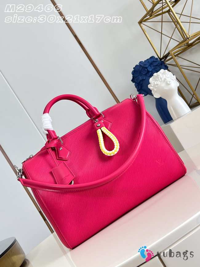 Uubags Louis Vuitton M29466 Speedy Soft 30 Bag In Rose Miami Pink 30x21x17cm - 1
