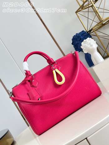 Uubags Louis Vuitton M29466 Speedy Soft 30 Bag In Rose Miami Pink 30x21x17cm