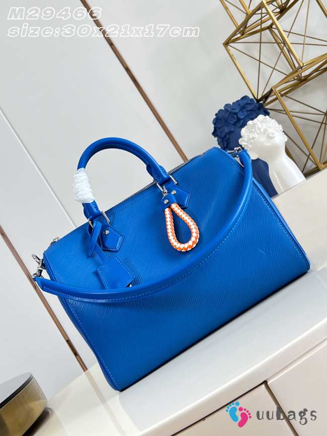 Uubags Louis Vuitton M29096 Speedy Soft 30 Bag In Ocean Blue 30x21x17cm - 1