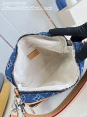 Uubags Louis Vuitton M27553 Nil Blue Bag In Monogram Flowers Denim 25x17.5x11cm - 5