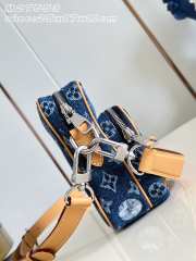 Uubags Louis Vuitton M27553 Nil Blue Bag In Monogram Flowers Denim 25x17.5x11cm - 4
