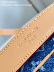 Uubags Louis Vuitton M27553 Nil Blue Bag In Monogram Flowers Denim 25x17.5x11cm - 3