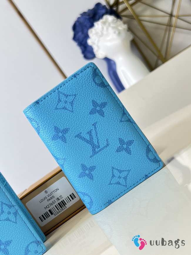 Uubags Louis Vuitton M27651 Pocket Organizer In Tropical Blue 7.5x11.1x1cm - 1