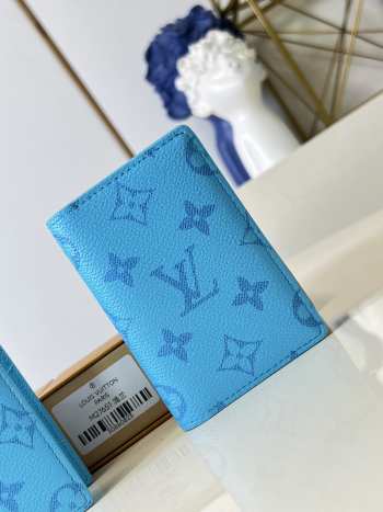 Uubags Louis Vuitton M27651 Pocket Organizer In Tropical Blue 7.5x11.1x1cm
