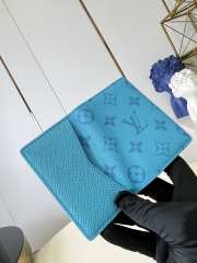 Uubags Louis Vuitton M27651 Pocket Organizer In Tropical Blue 7.5x11.1x1cm - 5