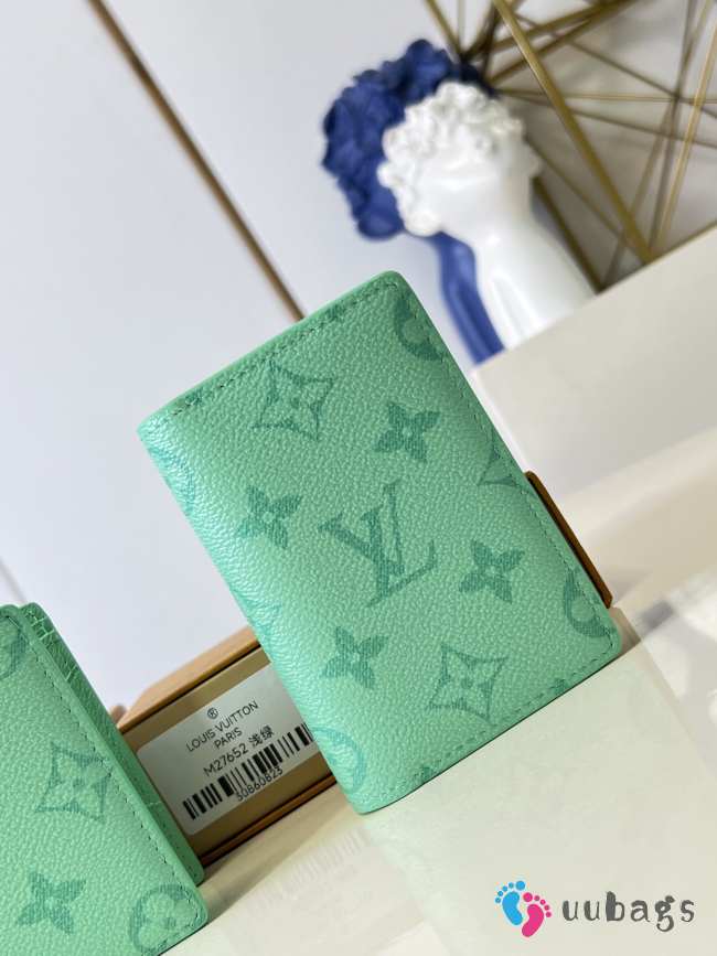 Uubags Louis Vuitton M27652 Pocket Organizer In Minty Green 7.5x11.1x1cm - 1