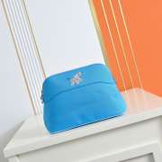 Uubags Hermes Medium Bolide Animaux Mats Case In Light Blue 26x18x10cm - 1