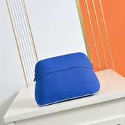 Uubags Hermes Medium Bolide Animaux Mats Case In Cobalt Blue 26x18x10cm - 6