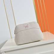 Uubags Hermes Medium Bolide Animaux Mats Case In Light Grey 26x18x10cm - 1