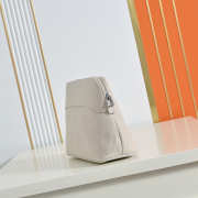 Uubags Hermes Medium Bolide Animaux Mats Case In Light Grey 26x18x10cm - 5