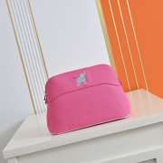 Uubags Hermes Medium Bolide Animaux Mats Case In Pink 26x18x10cm - 1