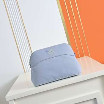 Uubags Hermes Medium Bolide Animaux Mats Case In Baby Blue 26x18x10cm