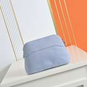 Uubags Hermes Medium Bolide Animaux Mats Case In Baby Blue 26x18x10cm - 3