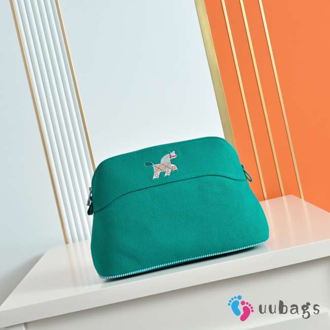 Uubags Hermes Medium Bolide Animaux Mats Case In Green 26x18x10cm - 1