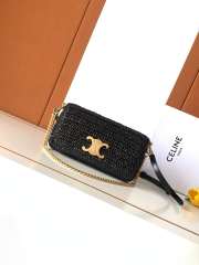 Uubags Celine Multipochette In Black Raffia 23x11x4cm - 1