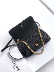Uubags Celine Multipochette In Black Raffia 23x11x4cm - 6