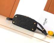 Uubags Celine Teen Nino Bag In Black Raffia and calfskin 20.5x13x8cm - 5