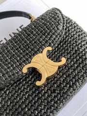 Uubags Celine Teen Nino Bag In Black Raffia and calfskin 20.5x13x8cm - 2
