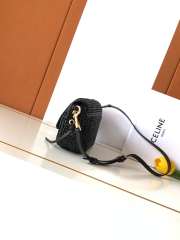 Uubags Celine Little Halfmoon Soft Triomphe In Raffia and lambskin 25x13x5cm - 6
