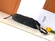 Uubags Celine Little Halfmoon Soft Triomphe In Raffia and lambskin 25x13x5cm - 5