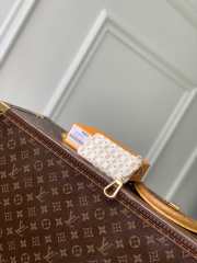 Uubags Louis Vuitton M29023 Key Pouch Wallet In Nude Pink With LV Stamp Pattern 12x7x1.5cm - 3