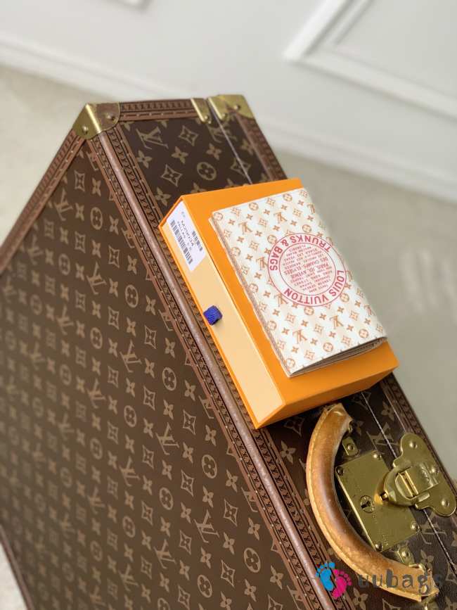 Uubags Louis Vuitton M29034 Passport Holder In Banana Yellow With LV Stamp Pattern 10x14x2.5cm - 1