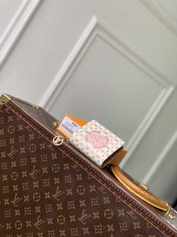 New Arrivals 2026 Louis Vuitton M29058 LV Charms Pocket Wallet In Stamp Nude Pink 9x10x2.5cm