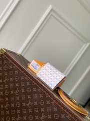 Louis Vuitton M29058 LV Charms Pocket Wallet In Stamp Blue 9x10x2.5cm - 6