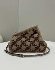 Uubags Fendi First Medium Bag In Brown Suede 32x24x10cm - 1