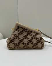 Uubags Fendi First Medium Bag In Brown Suede 32x24x10cm - 5