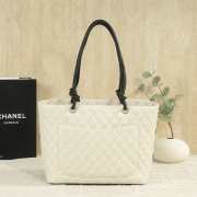 Uubags Chanel Medium Cambon Line Tote Bag In White/Black 30x25x15cm - 2