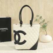 Uubags Chanel Small Cambon Line Tote Bag In White/Black 24x20x8cm - 1