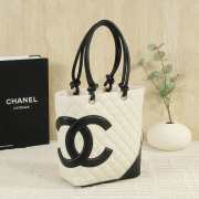 Uubags Chanel Small Cambon Line Tote Bag In White/Black 24x20x8cm - 4