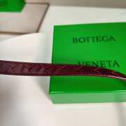 Uubags Bottega Veneta Andiamo Intrecciato Leather Belt In Burrgundy With Knot Buckle 2cm - 2