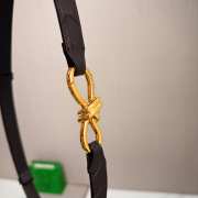 Uubags Bottega Veneta Andiamo Intrecciato Leather Belt In Black With Knot Buckle 2cm - 3