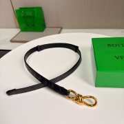 Uubags Bottega Veneta Andiamo Intrecciato Leather Belt In Black With Knot Buckle 2cm - 2