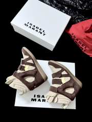 Uubags Isabel Maran Bekett sneakers suede wedge sneakers in chocolate/sand brown 5cm - 5