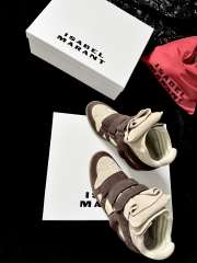 Uubags Isabel Maran Bekett sneakers suede wedge sneakers in chocolate/sand brown 5cm - 2