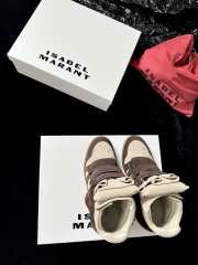 Uubags Isabel Maran Bekett sneakers suede wedge sneakers in chocolate/sand brown 5cm - 4